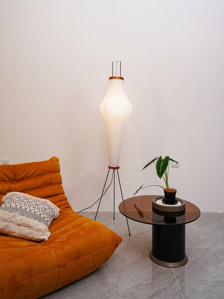 Rice Paper Floor Lamp - Japandi, for Living Room &amp; Reading Nook | Mori