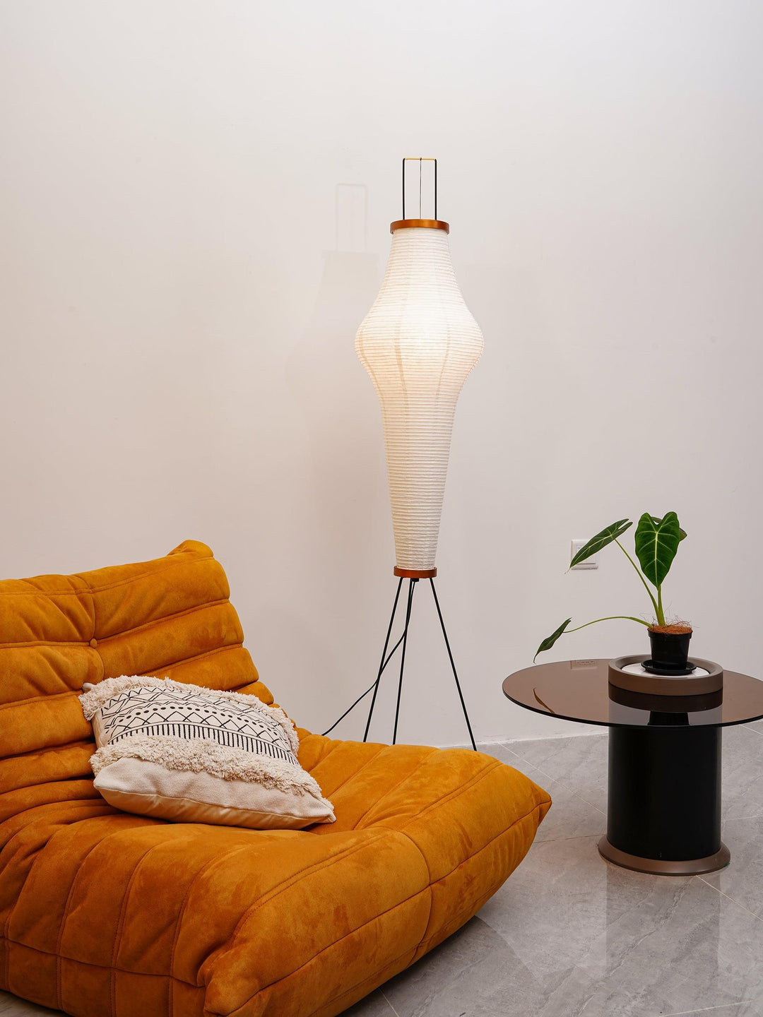 Rice Paper Floor Lamp - Japandi, for Living Room &amp; Reading Nook | Mori