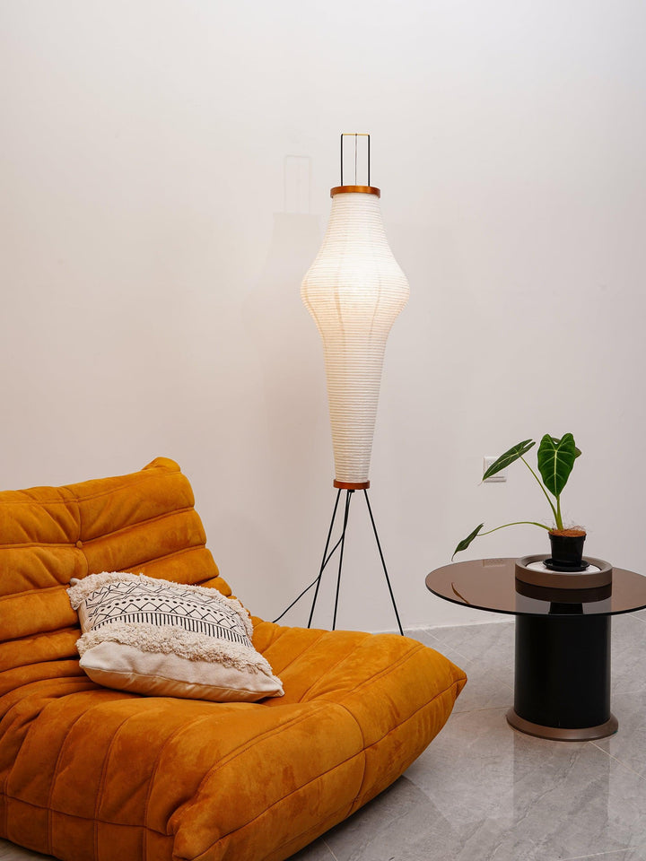 Rice Paper Floor Lamp - Japandi, for Living Room &amp; Reading Nook | Mori