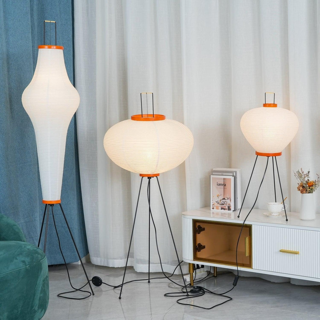 Rice Paper Floor Lamp - Japandi, for Living Room &amp; Reading Nook | Mori