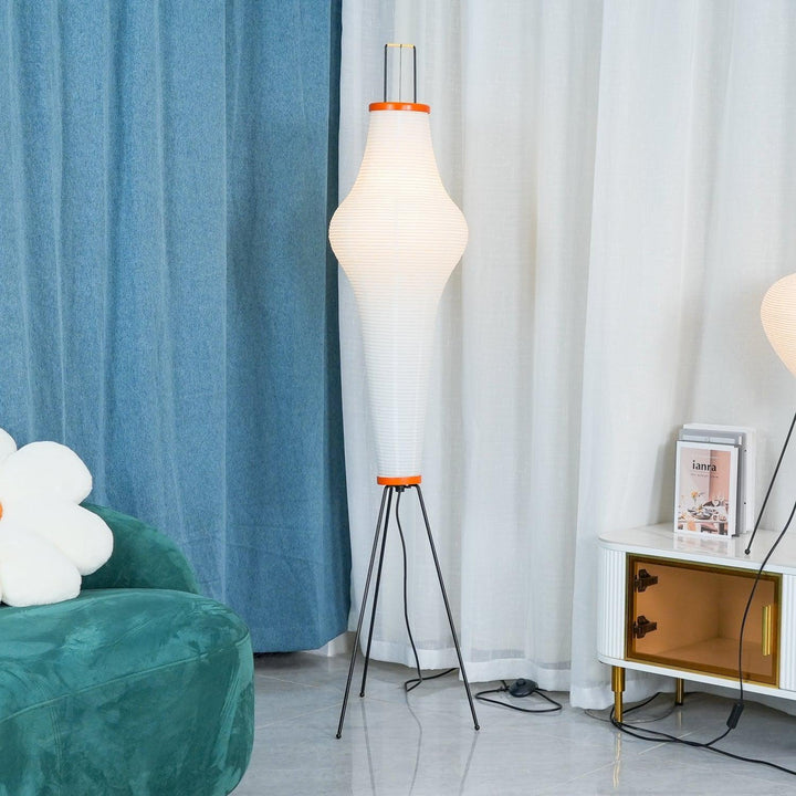 Rice Paper Floor Lamp - Japandi, for Living Room &amp; Reading Nook | Mori