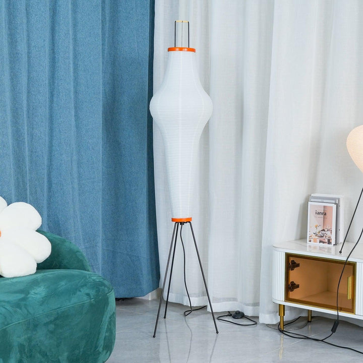 Rice Paper Floor Lamp - Japandi, for Living Room &amp; Reading Nook | Mori