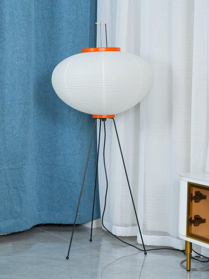 Rice Paper Floor Lamp - Japandi, for Living Room &amp; Reading Nook | Mori