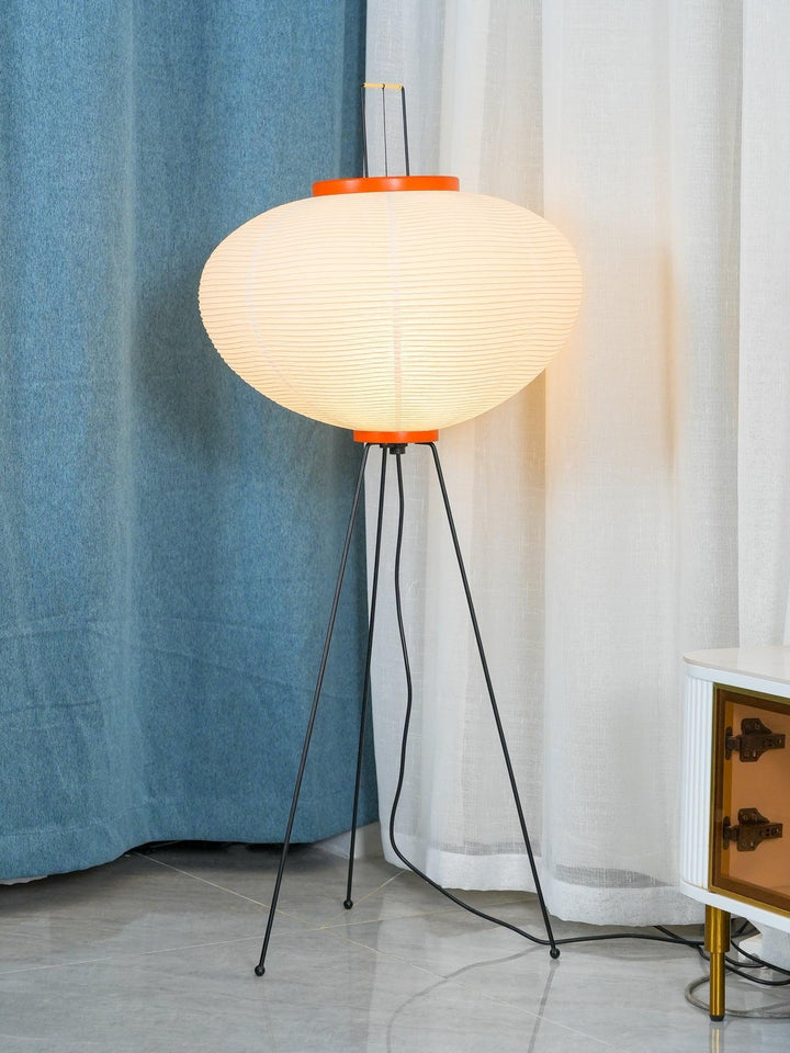 Rice Paper Floor Lamp - Japandi, for Living Room &amp; Reading Nook | Mori