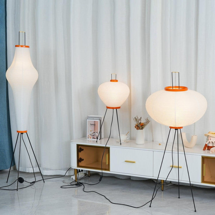 Rice Paper Floor Lamp - Japandi, for Living Room &amp; Reading Nook | Mori