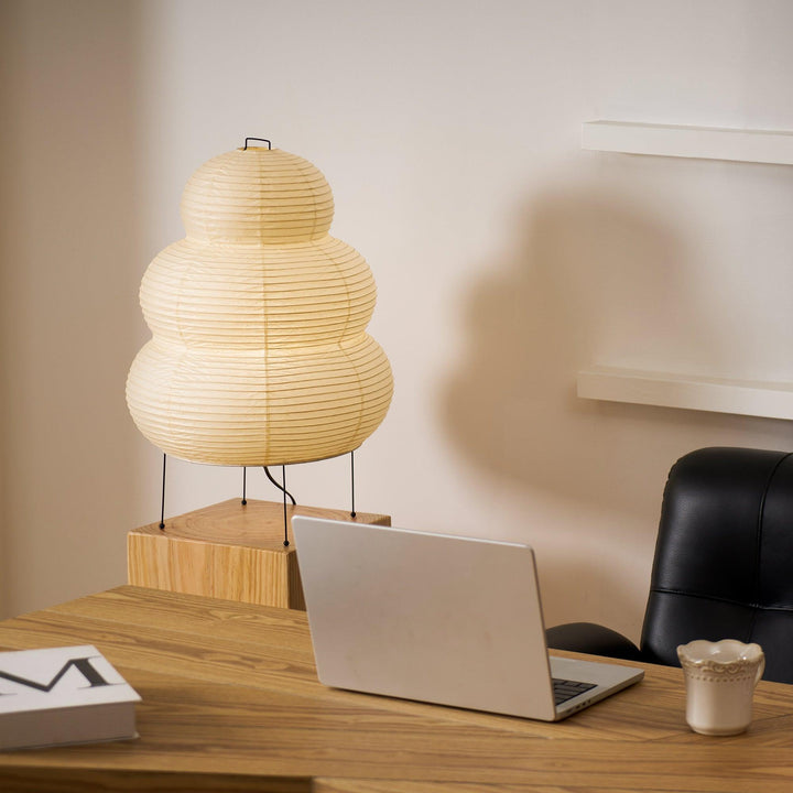 Lantern Table Lamp - Japandi, for Bedside &amp; Living Room | Hina