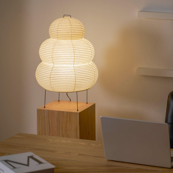 Lantern Table Lamp - Japandi, for Bedside &amp; Living Room | Hina