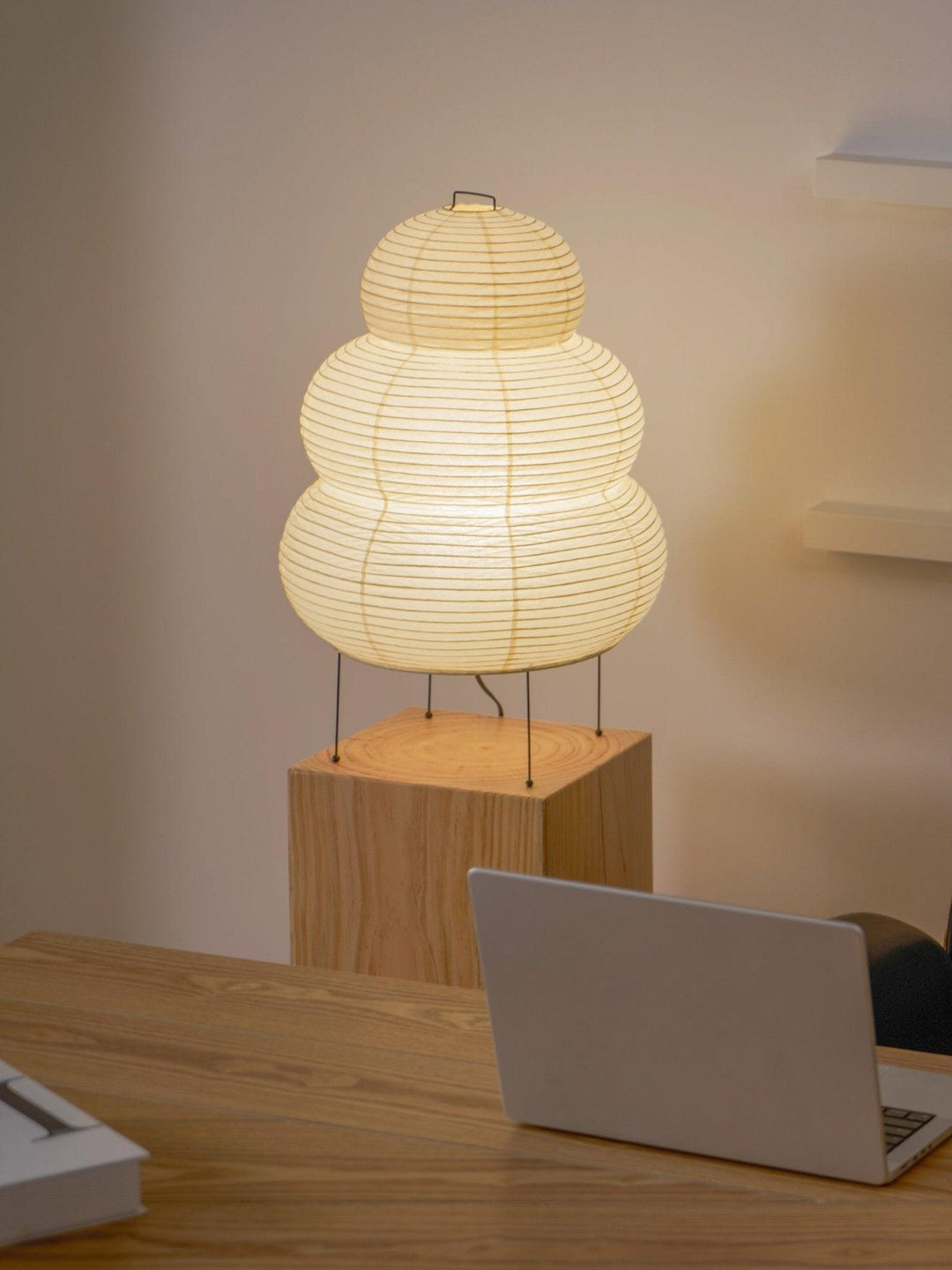 Lantern Table Lamp - Japandi, for Bedside &amp; Living Room | Hina