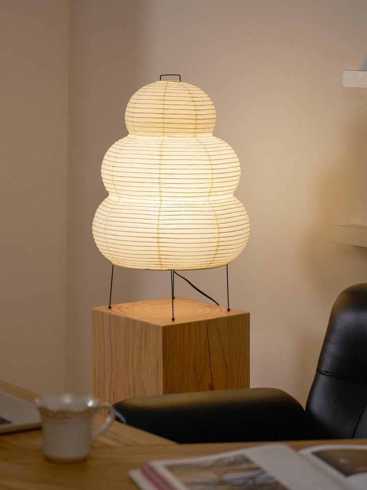 Lantern Table Lamp - Japandi, for Bedside &amp; Living Room | Hina