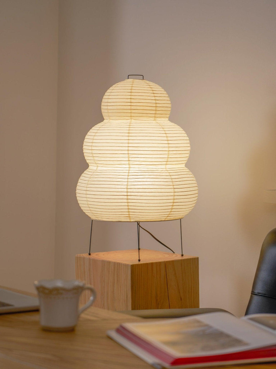 Lantern Table Lamp - Japandi, for Bedside &amp; Living Room | Hina