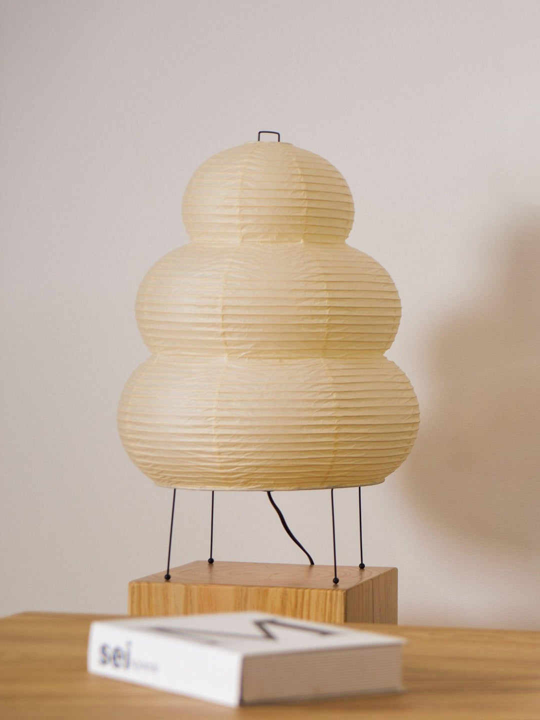 Lantern Table Lamp - Japandi, for Bedside &amp; Living Room