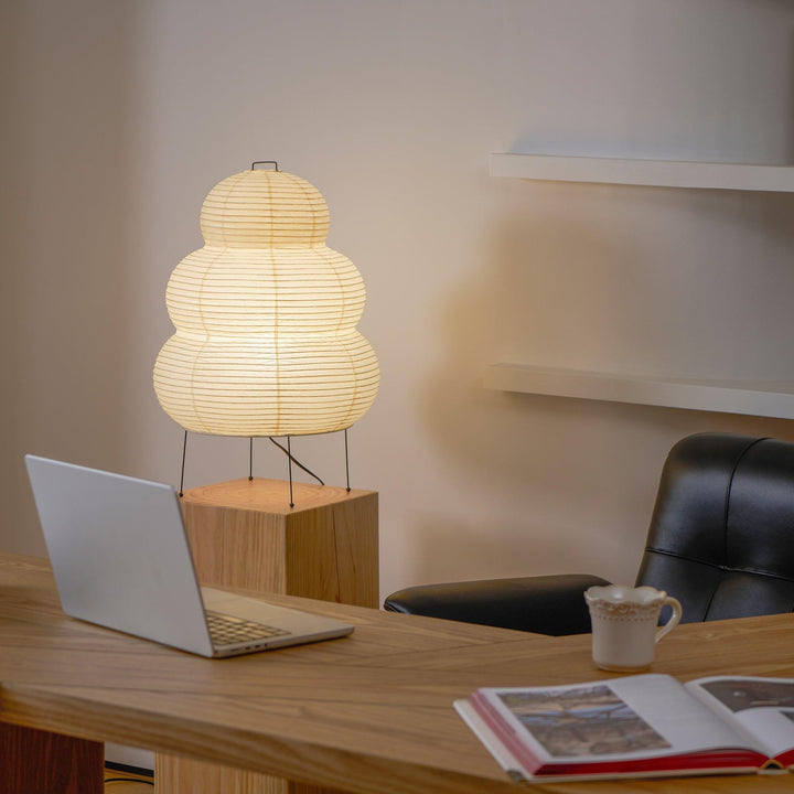 Lantern Table Lamp - Japandi, for Bedside &amp; Living Room