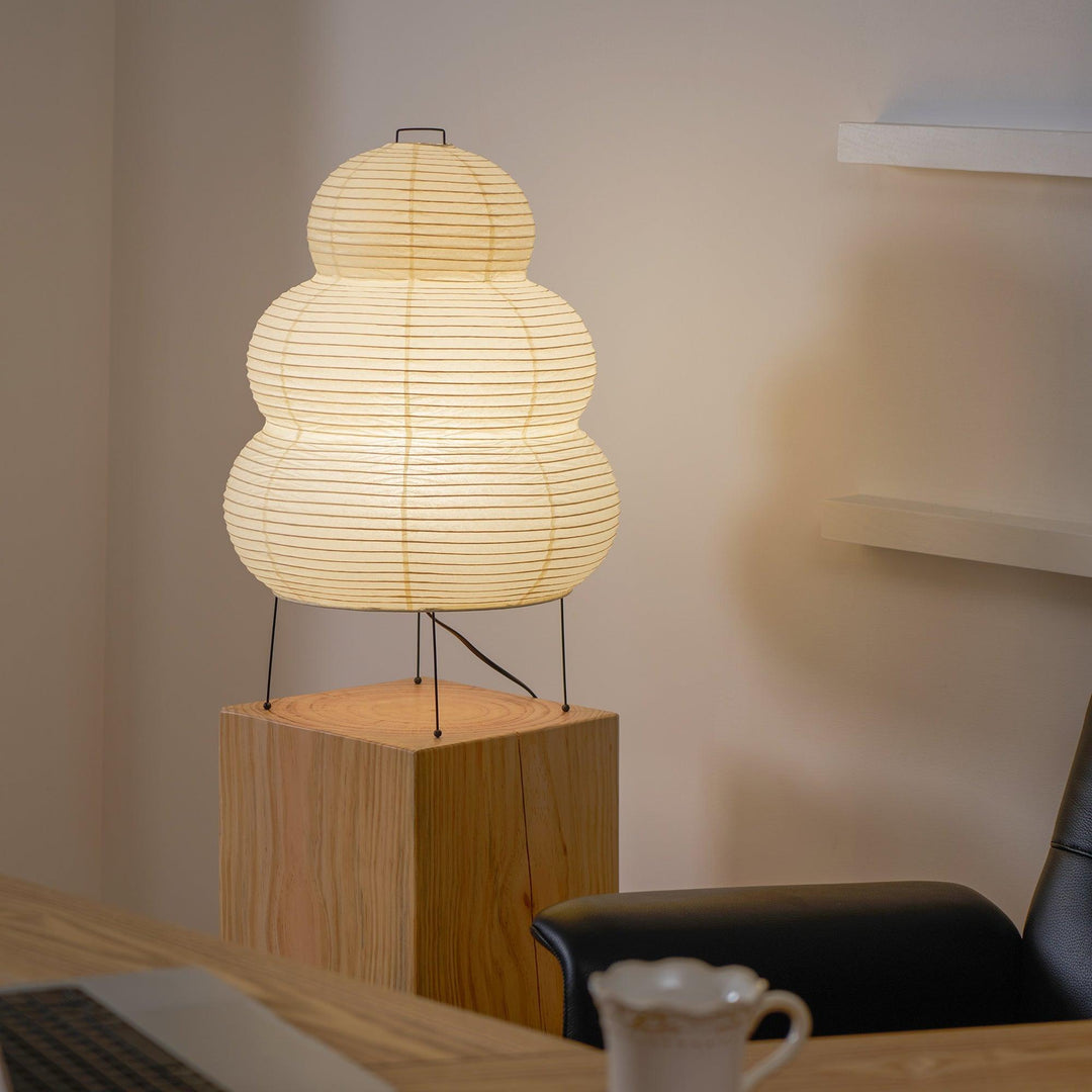 Lantern Table Lamp - Japandi, for Bedside &amp; Living Room | Hina