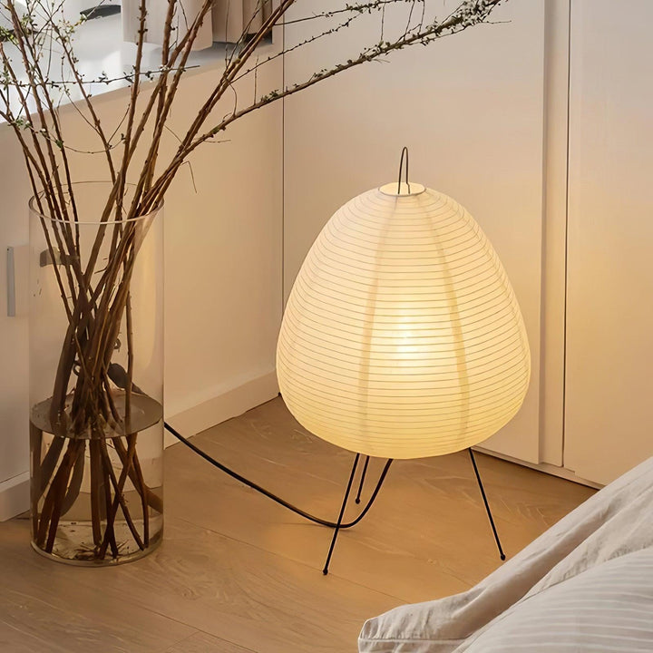 Lantern Table Lamp - Japandi, for Bedside &amp; Living Room | Hina