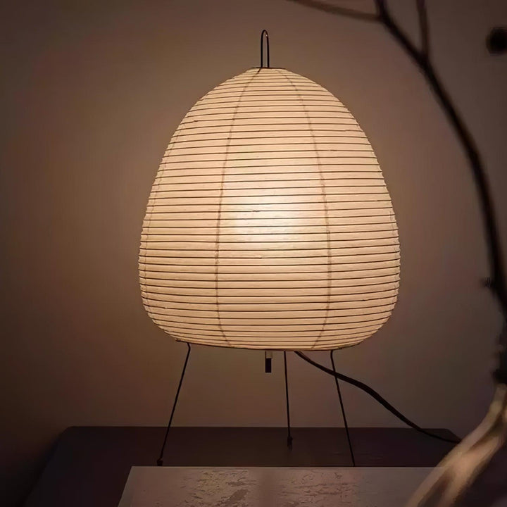 Lantern Table Lamp - Japandi, for Bedside &amp; Living Room | Hina