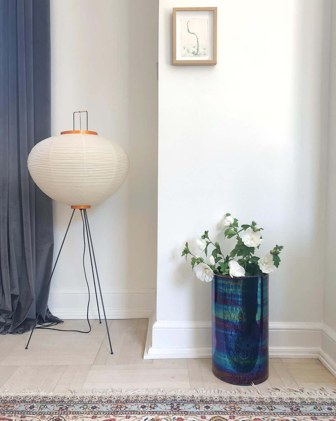 Rice Paper Floor Lamp - Japandi, for Living Room &amp; Reading Nook | Mori