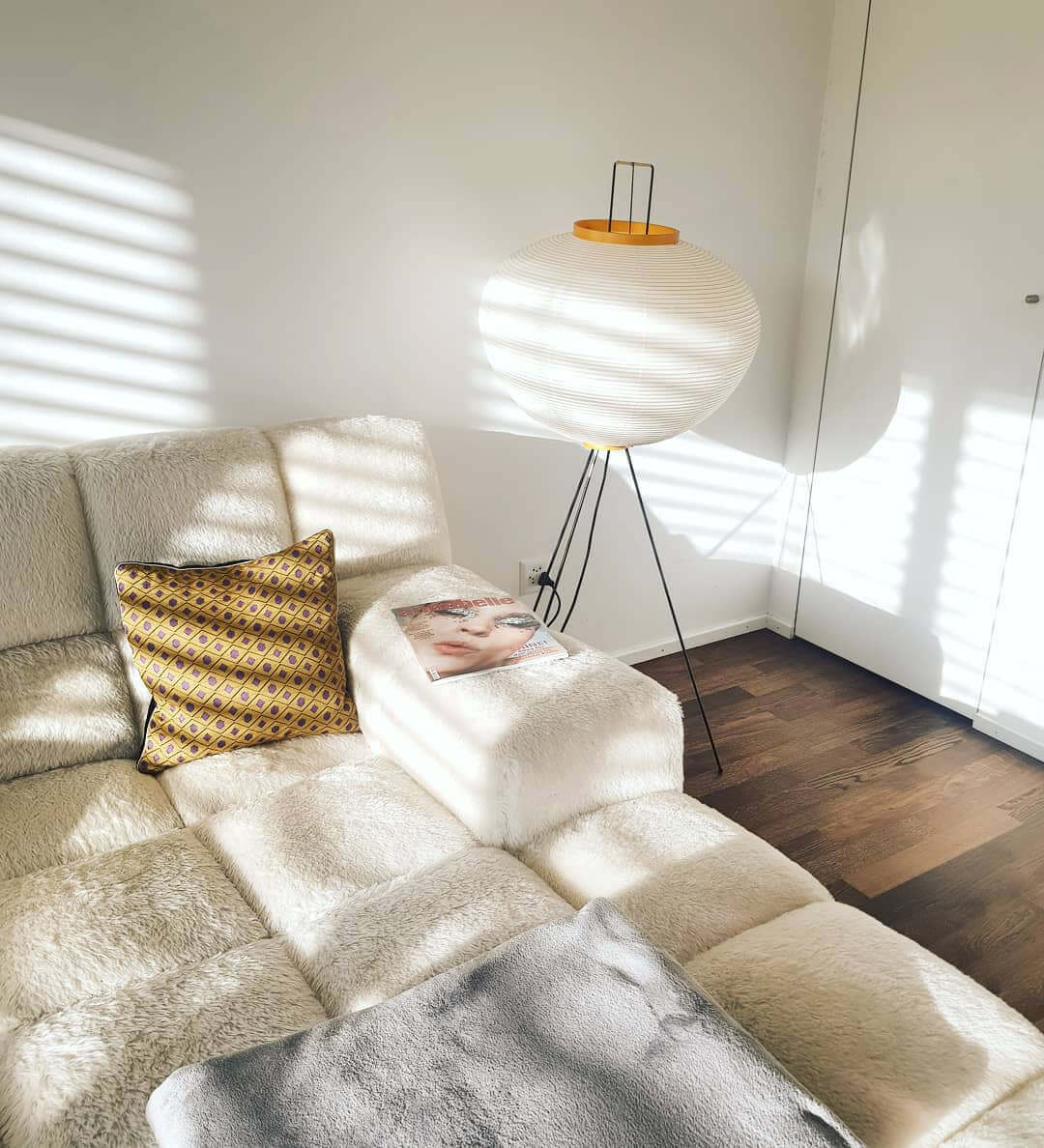 Rice Paper Floor Lamp - Japandi, for Living Room &amp; Reading Nook | Mori