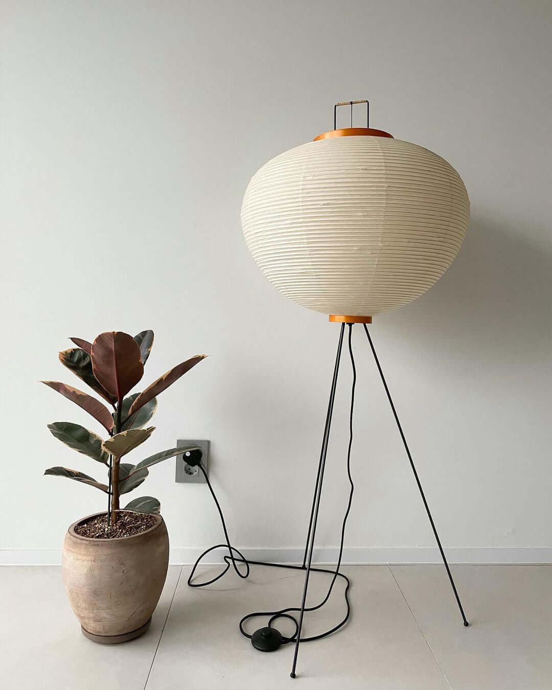 Rice Paper Floor Lamp - Japandi, for Living Room &amp; Reading Nook | Mori