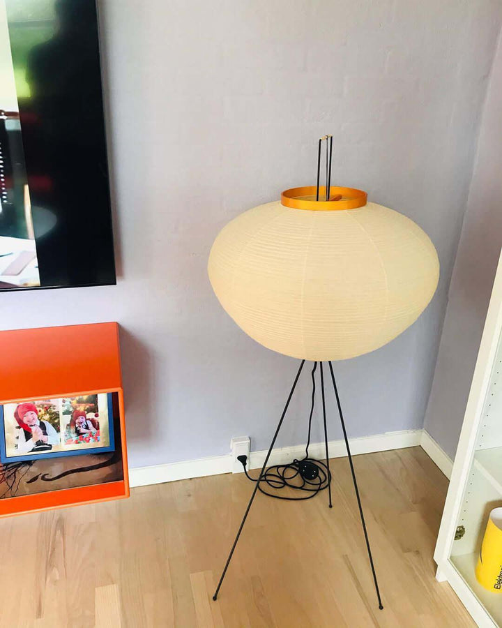 Rice Paper Floor Lamp - Japandi, for Living Room &amp; Reading Nook | Mori