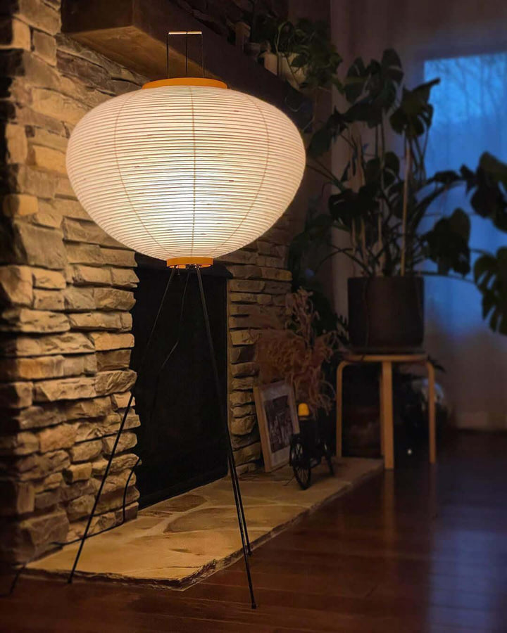 Rice Paper Floor Lamp - Japandi, for Living Room &amp; Reading Nook | Mori