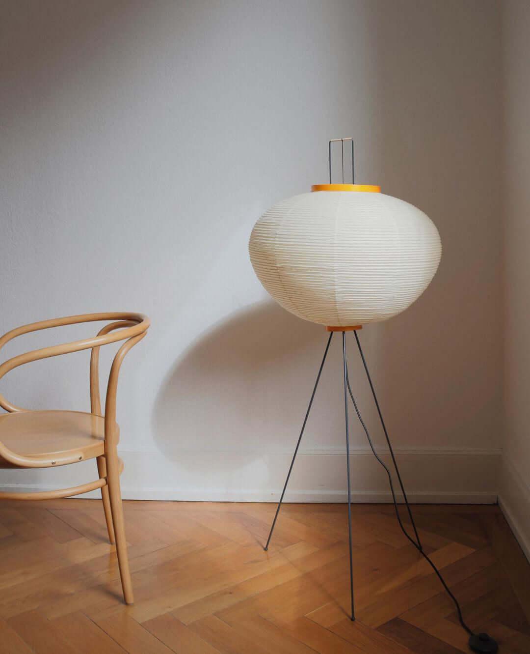 Rice Paper Floor Lamp - Japandi, for Living Room &amp; Reading Nook | Mori