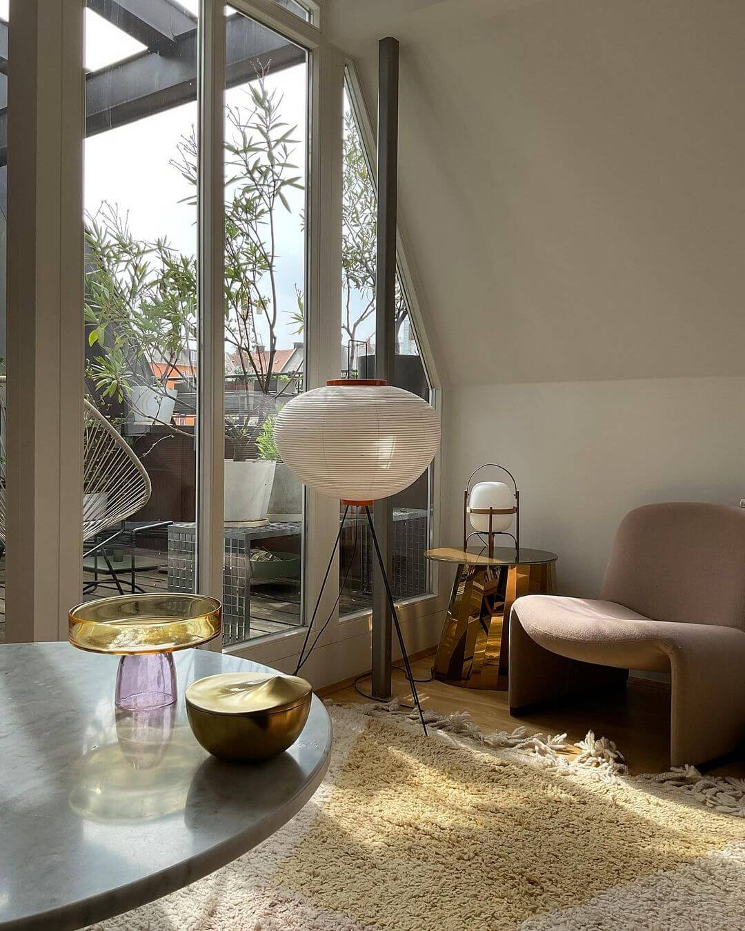 Rice Paper Floor Lamp - Japandi, for Living Room &amp; Reading Nook | Mori