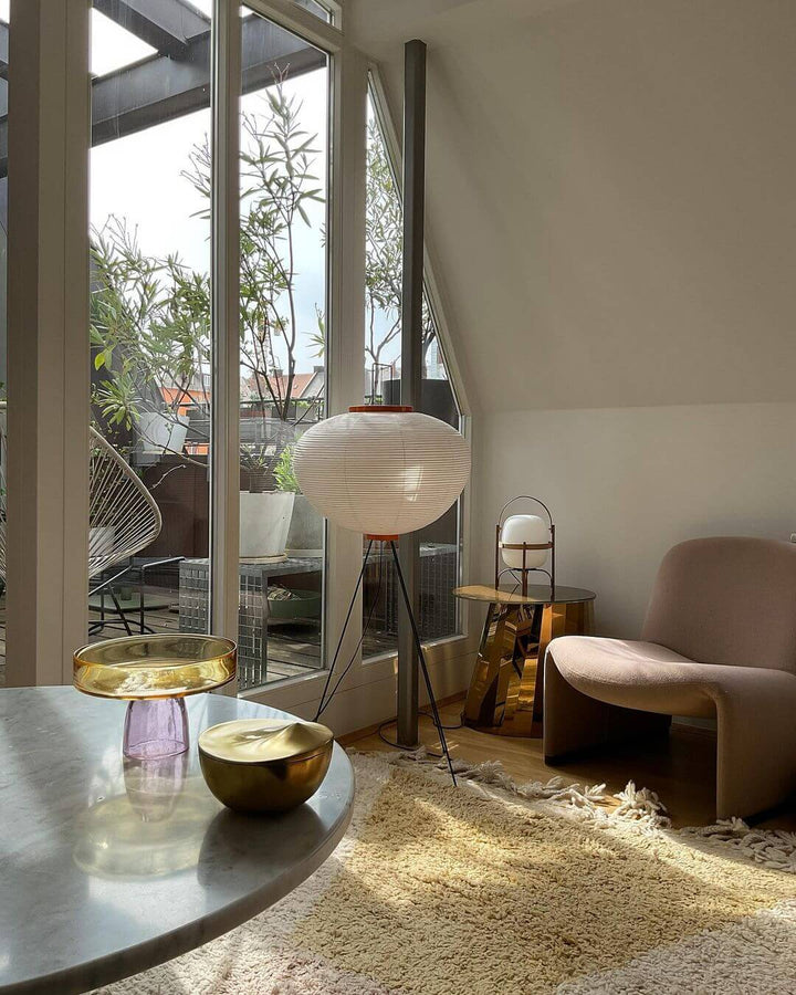 Rice Paper Floor Lamp - Japandi, for Living Room &amp; Reading Nook | Mori