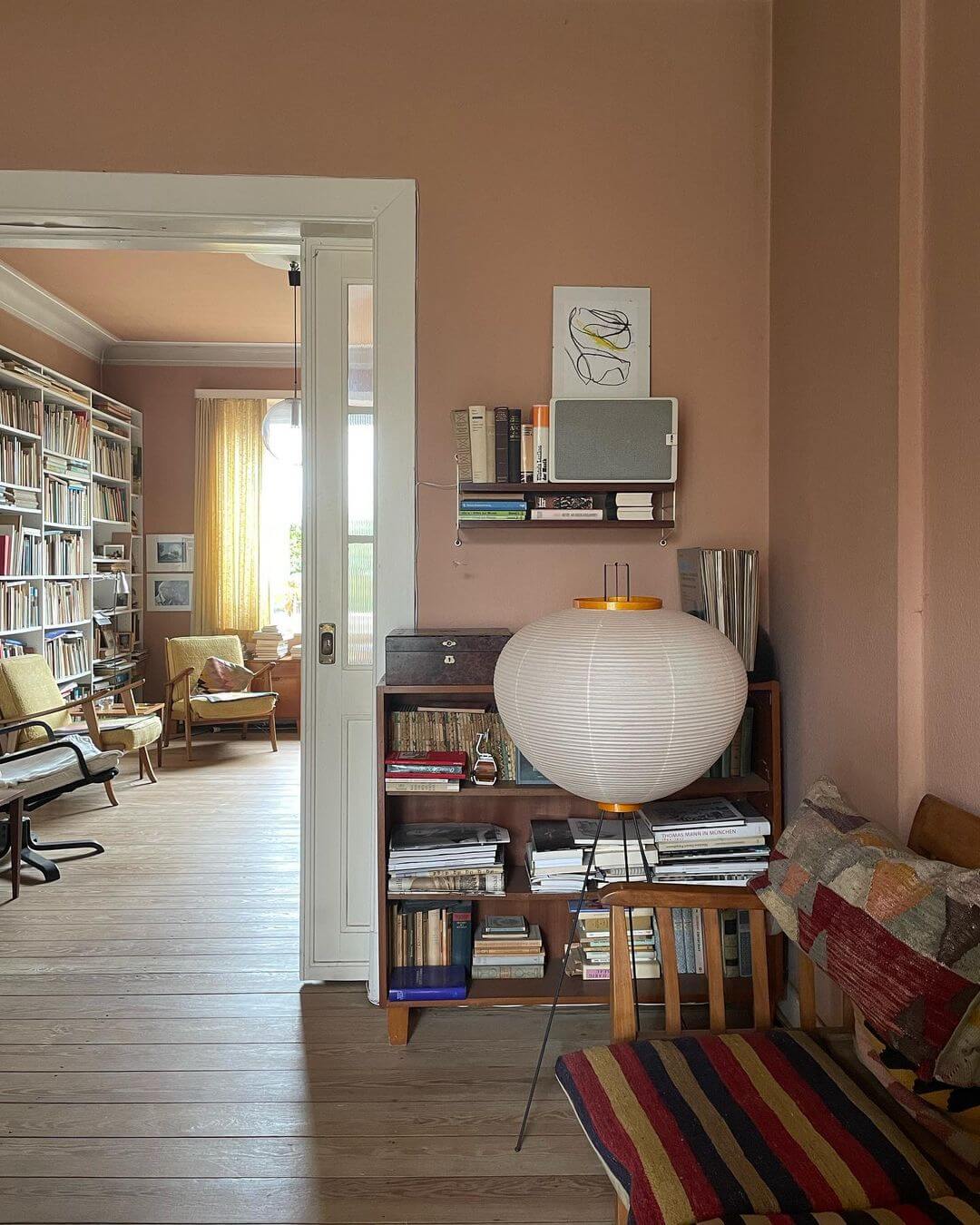 Rice Paper Floor Lamp - Japandi, for Living Room &amp; Reading Nook | Mori