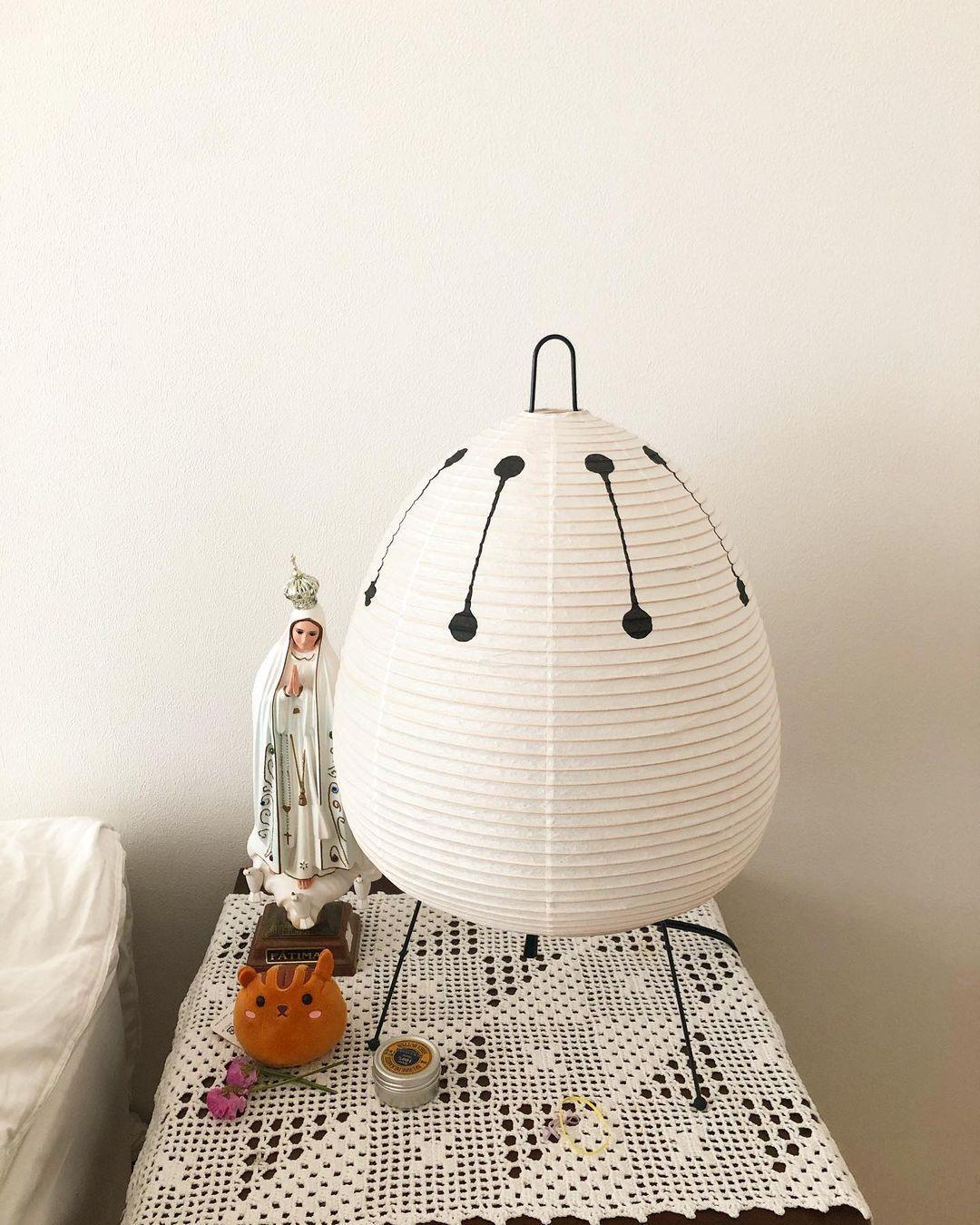 Lantern Table Lamp - Japandi, for Bedside &amp; Living Room | Hina
