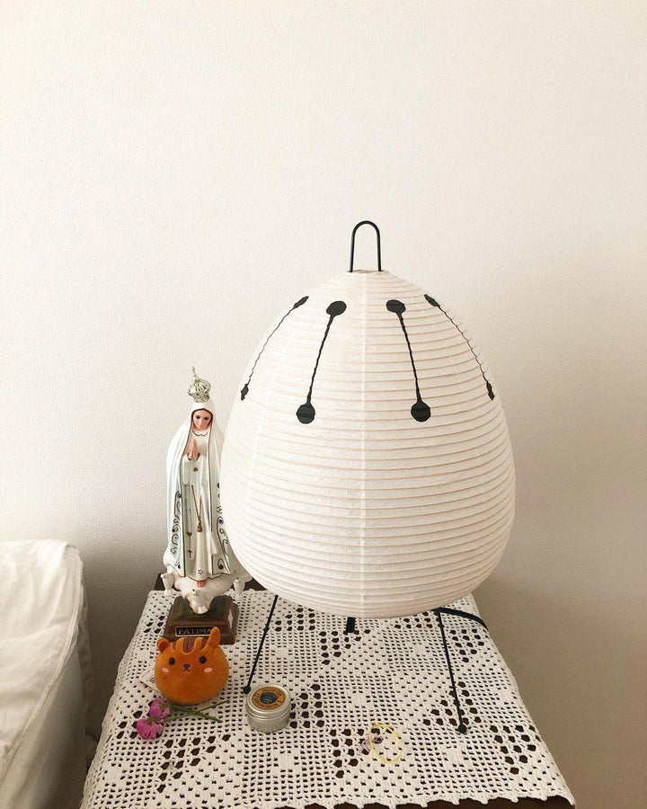 Lantern Table Lamp - Japandi, for Bedside &amp; Living Room | Hina