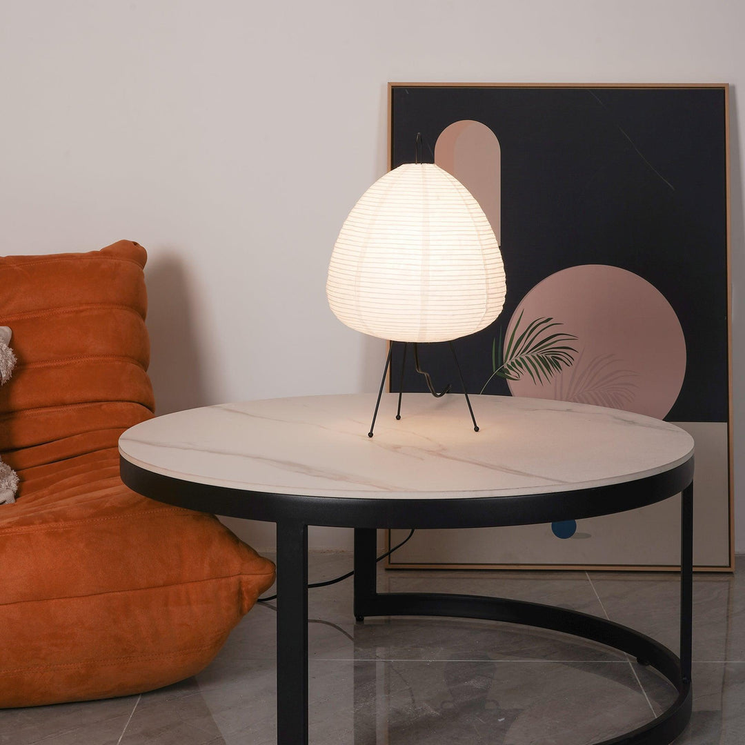 Lantern Table Lamp - Japandi, for Bedside &amp; Living Room | Hina