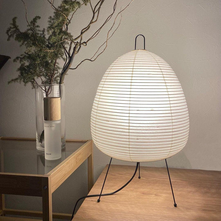 Lantern Table Lamp - Japandi, for Bedside &amp; Living Room | Hina