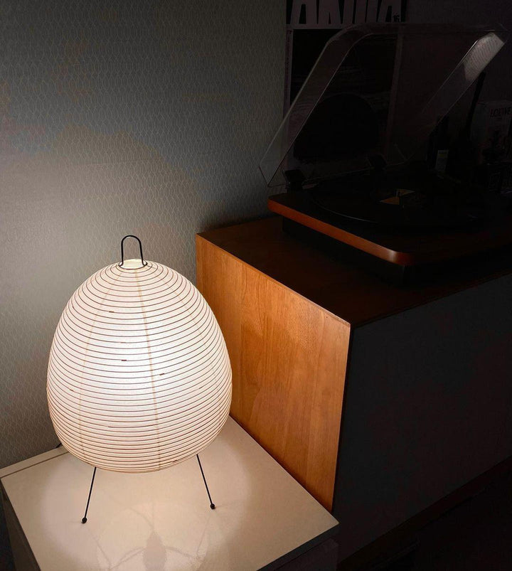 Lantern Table Lamp - Japandi, for Bedside &amp; Living Room | Hina