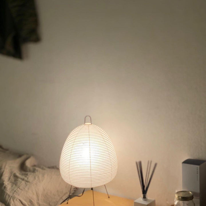 Lantern Table Lamp - Japandi, for Bedside &amp; Living Room | Hina