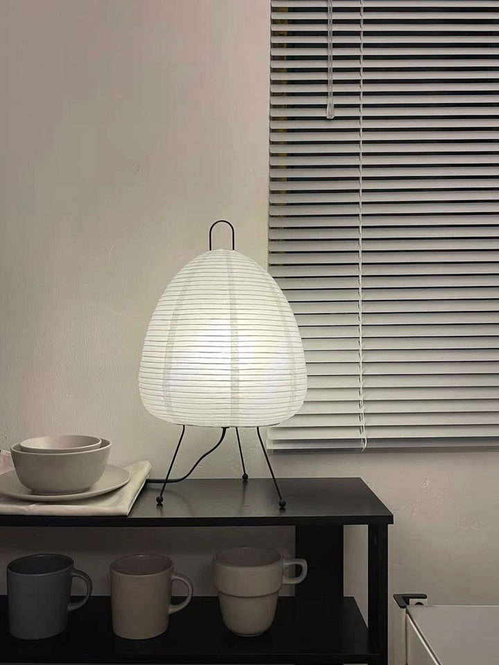 Lantern Table Lamp - Japandi, for Bedside &amp; Living Room | Hina