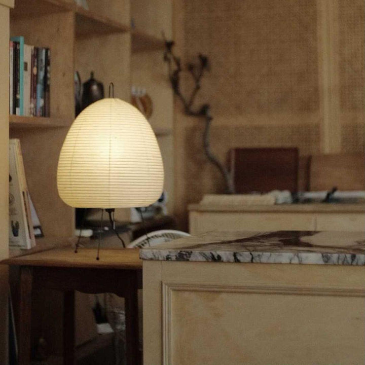 Lantern Table Lamp - Japandi, for Bedside &amp; Living Room | Hina