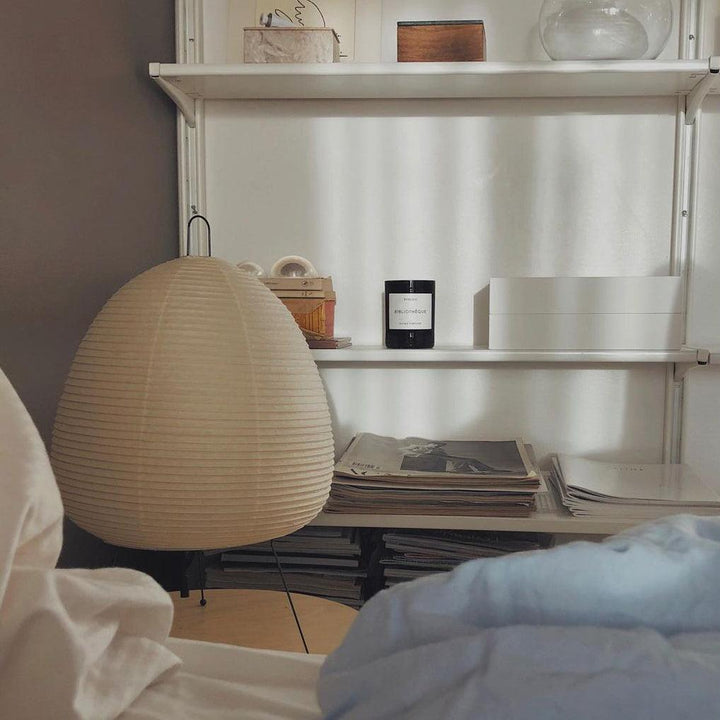 Lantern Table Lamp - Japandi, for Bedside &amp; Living Room | Hina