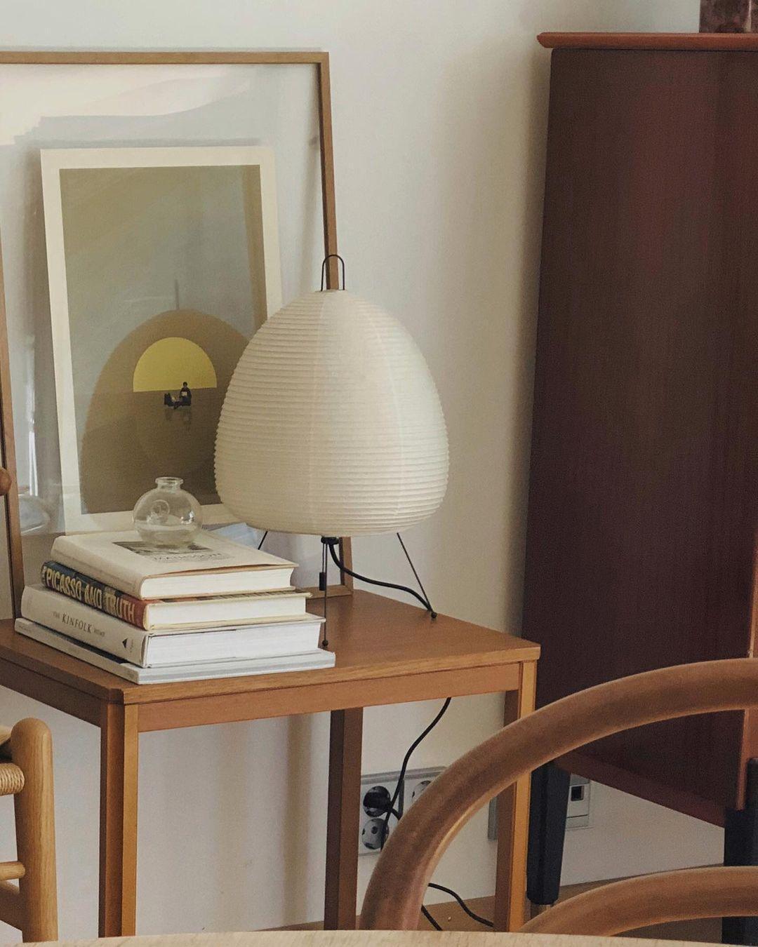 Lantern Table Lamp - Japandi, for Bedside &amp; Living Room | Hina