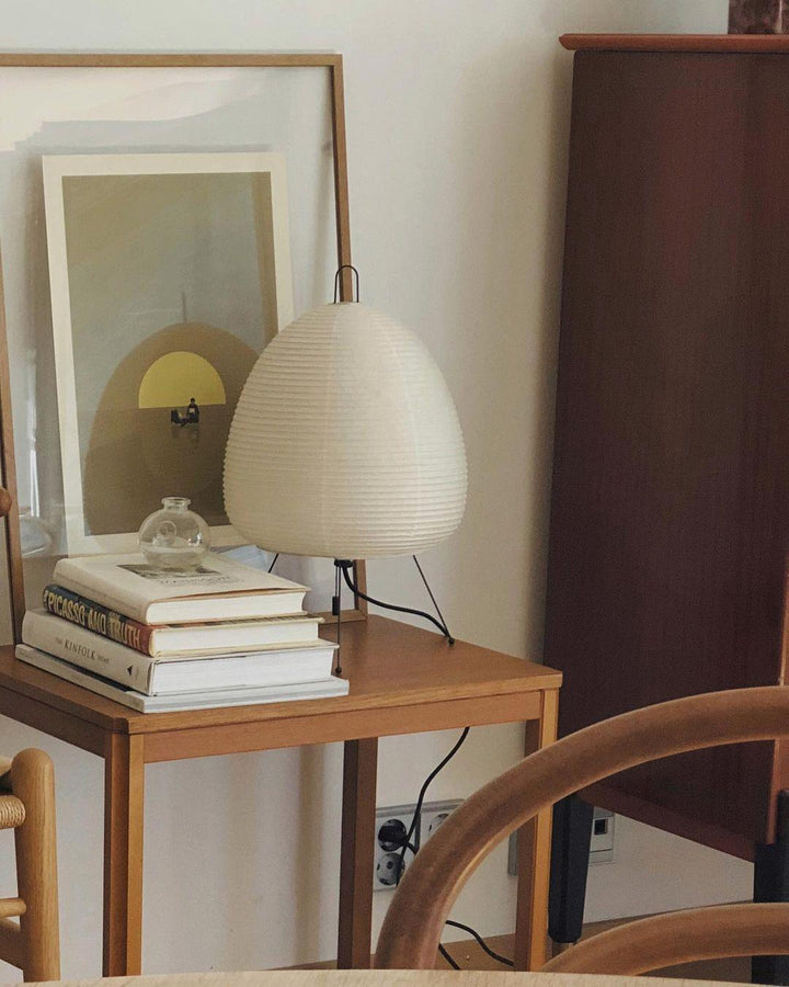 Lantern Table Lamp - Japandi, for Bedside &amp; Living Room | Hina