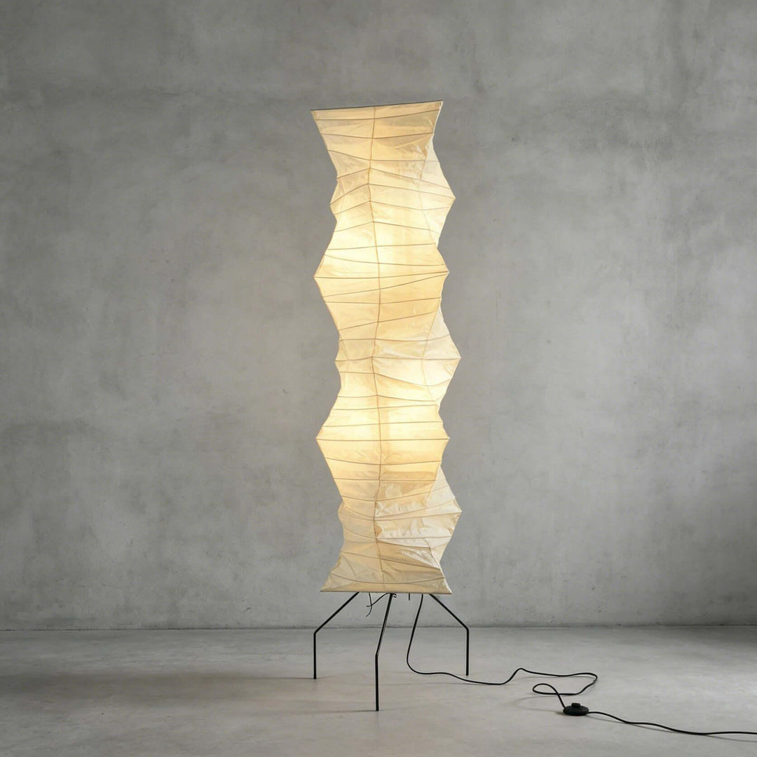 Paper Floor Lamp - Japandi, for Living Room &amp; Reading Nook | Joren