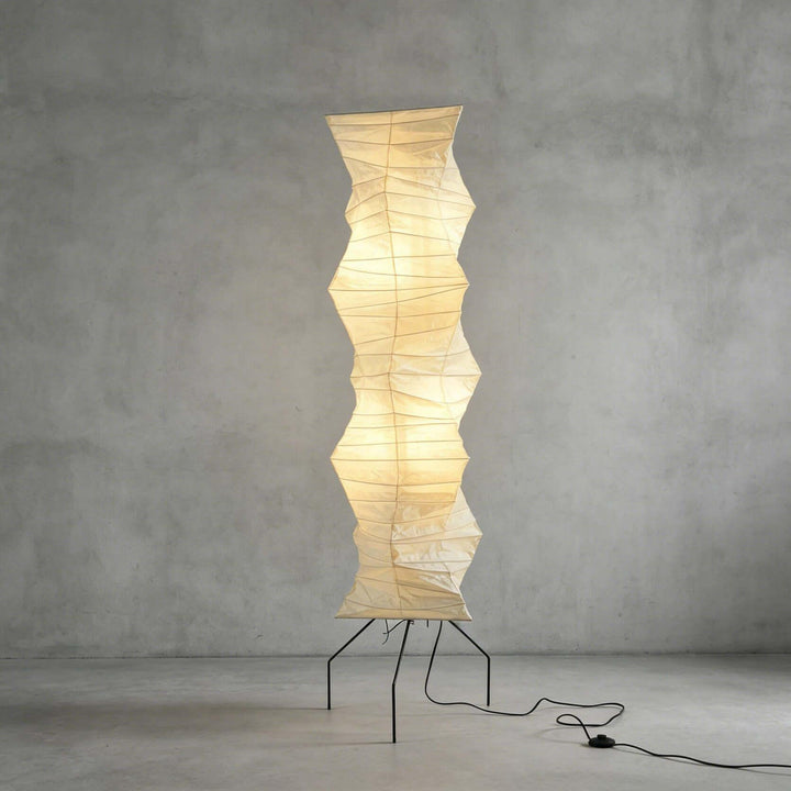 Paper Floor Lamp - Japandi, for Living Room &amp; Reading Nook | Joren