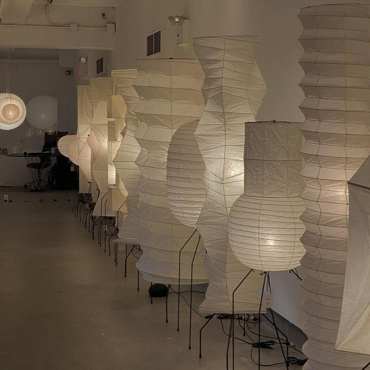 Rice Paper Floor Lamp - Japandi, for Living Room &amp; Reading Nook