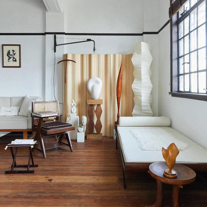 Rice Paper Floor Lamp - Japandi, for Living Room &amp; Reading Nook