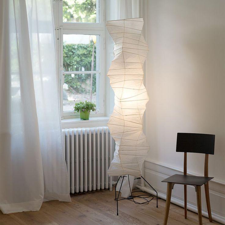 Rice Paper Floor Lamp - Japandi, for Living Room &amp; Reading Nook | Mori