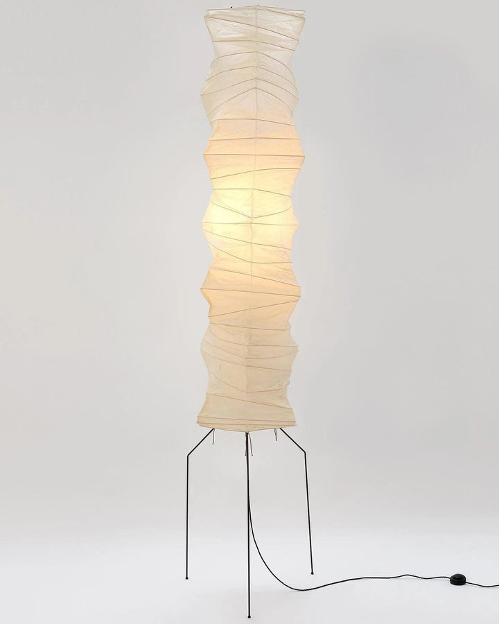 Rice Paper Floor Lamp - Japandi, for Living Room &amp; Reading Nook