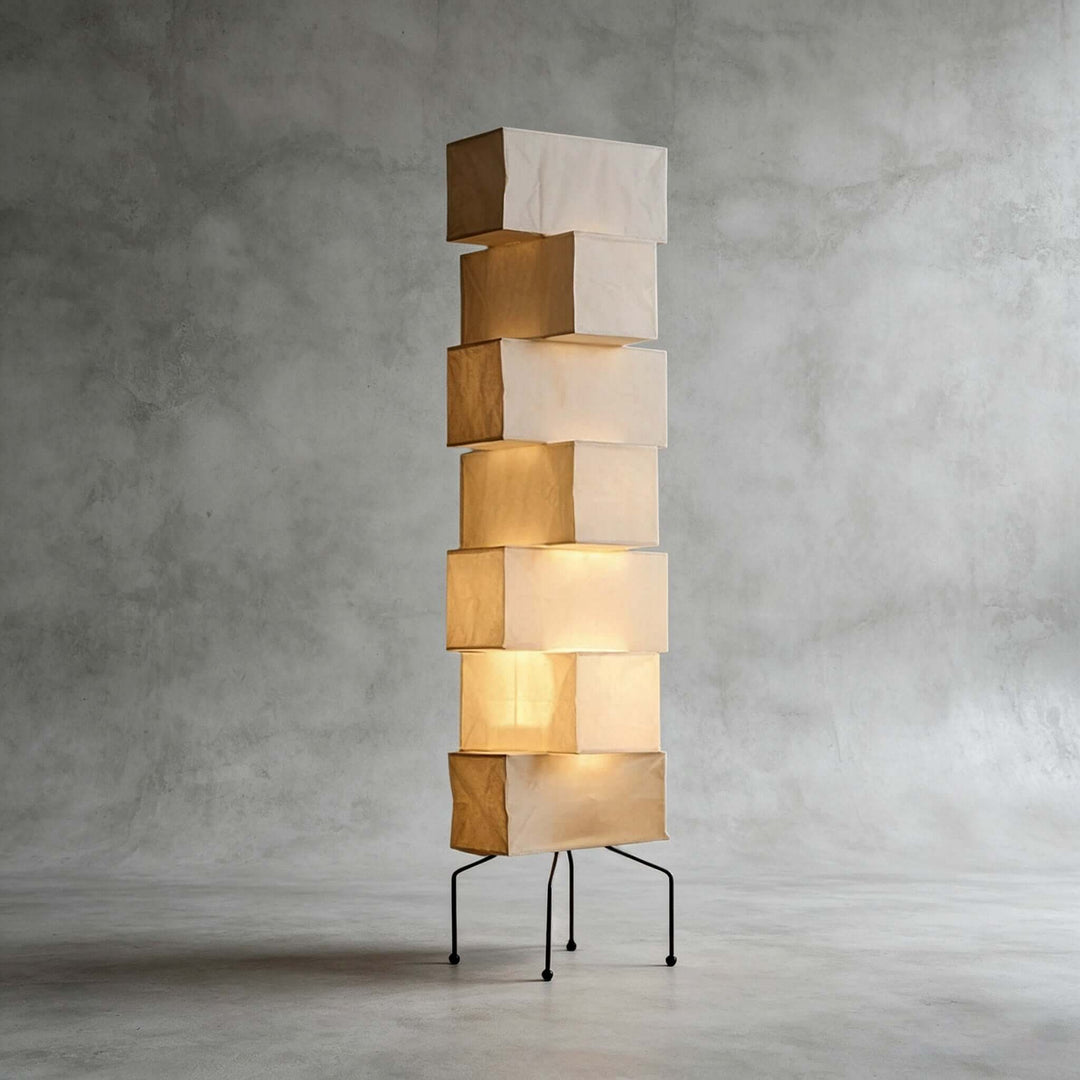 Paper Floor Lamp - Japandi, for Living Room &amp; Reading Nook | Sander