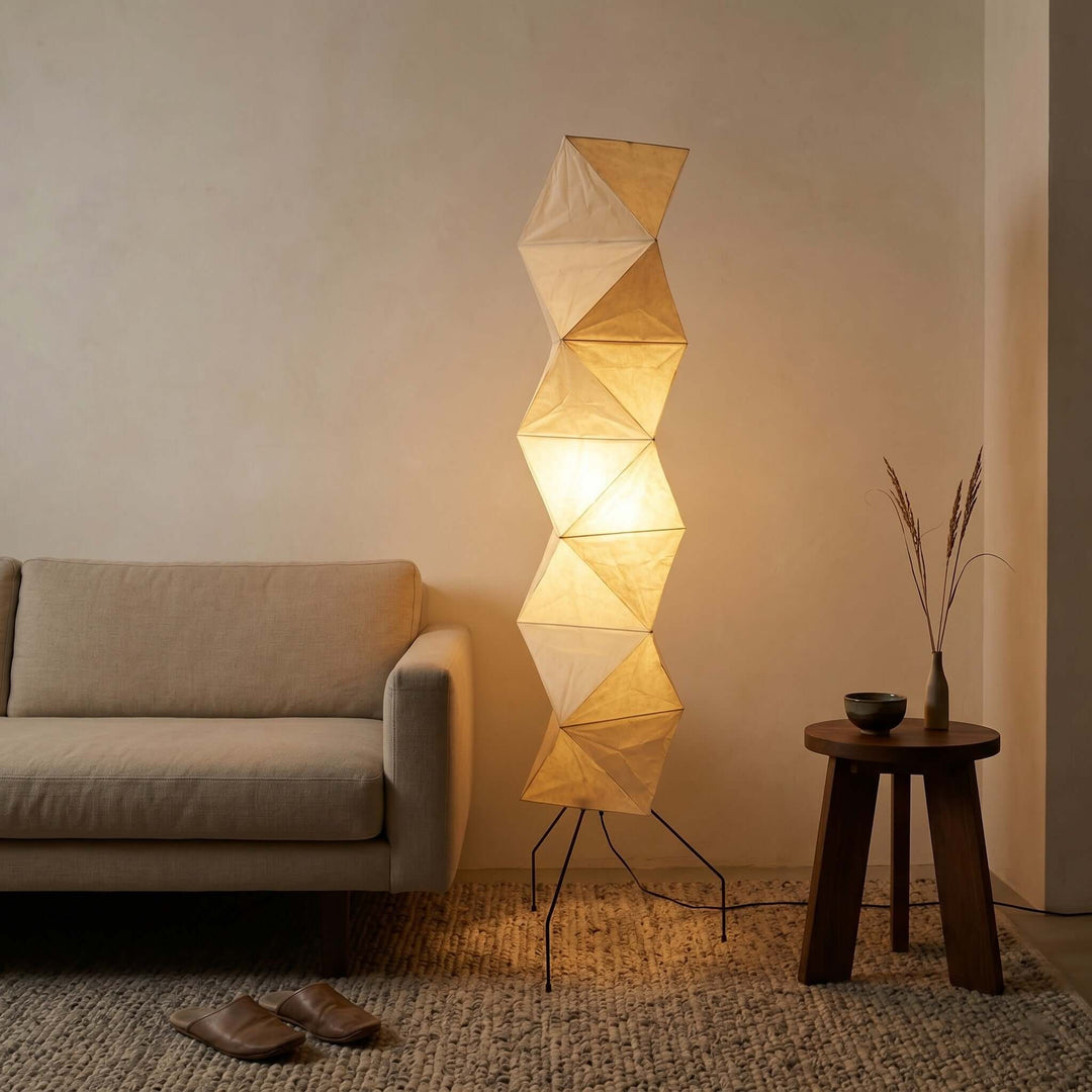 Paper Floor Lamp - Japandi, for Living Room &amp; Reading Nook | Quint