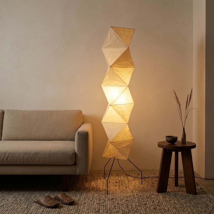 Paper Floor Lamp - Japandi, for Living Room &amp; Reading Nook | Quint