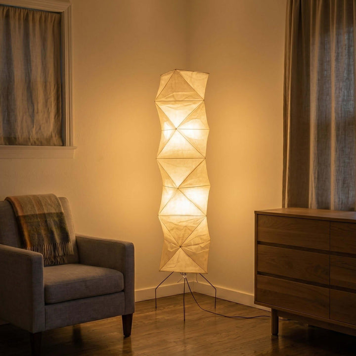 Paper Floor Lamp - Japandi, for Living Room &amp; Reading Nook | Quint