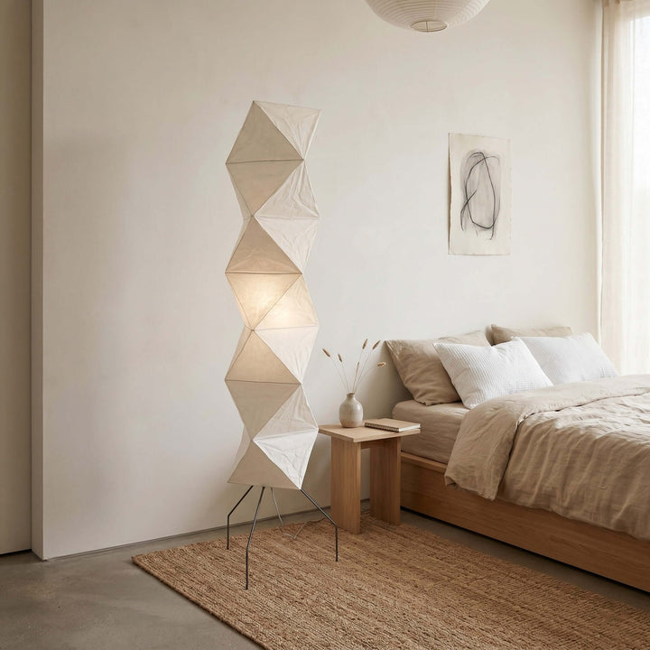 Paper Floor Lamp - Japandi, for Living Room &amp; Reading Nook | Quint